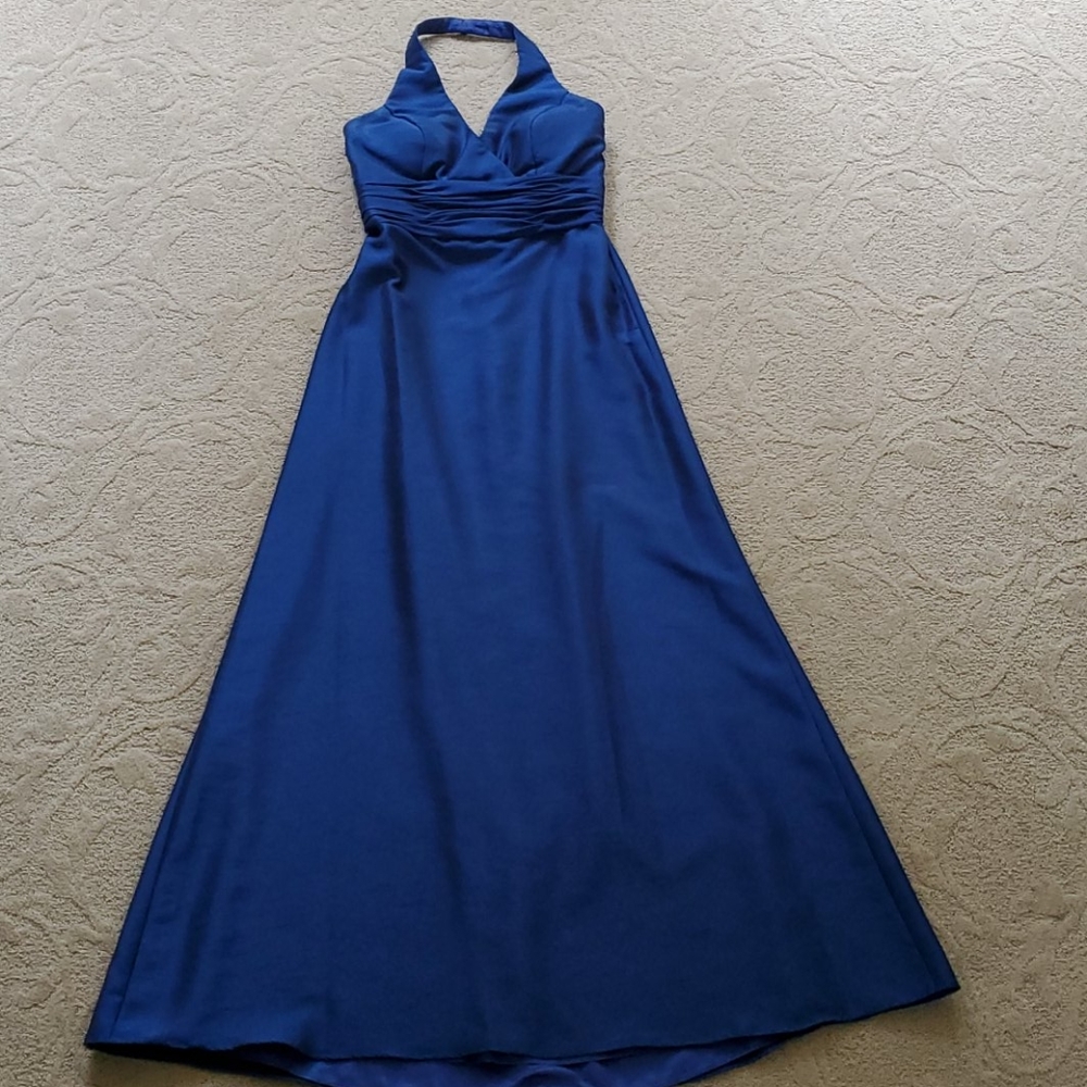 WTOO Watters & Watters Blue Bridesmaid Gown Size 4